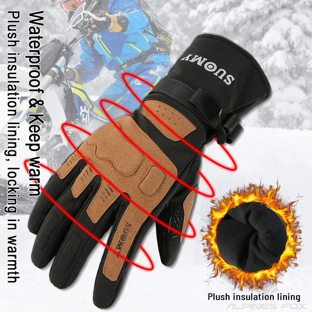 SUOMY Motorcycle Gloves Waterproof Guantes Men Women Motorbike Riding Gloves Windproof Touch Screen Moto Motocross Gloves Winter
