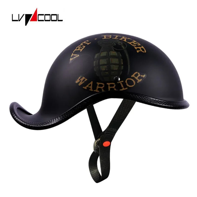 Retro Motorcycle Half Helmet Fashion Bailer for Scooter Safety Helm Spring Summer Capacetes De Moto