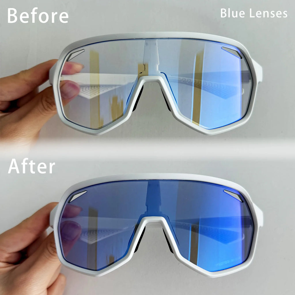 Automatic Photochromic Cycling Glasses Motorcycle Bike Riding Outdoor Sport Cycling Sunglasses Men Women Hiking UV400 Goggles