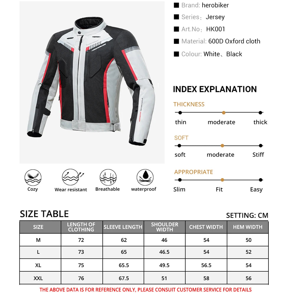 Waterproof Motorcycle Jacket Man Riding Racing Jacket Motocross Jacket Moto Pants Moto Protection With Removeable Linner