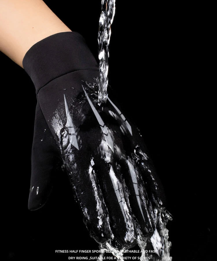 Warm Cycling Gloves for Men Autumn Winter Fishing Non-slip Motorcycle Water-Repellent Touch Screen Wear Resistant Driving Gloves