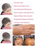 300% High Density 40 46 Inch Bone Straight 13x6 HD Lace Front Wigs Human Hair Brazilian 13x4 360 Full Lace Frontal Wig Pre Pluck