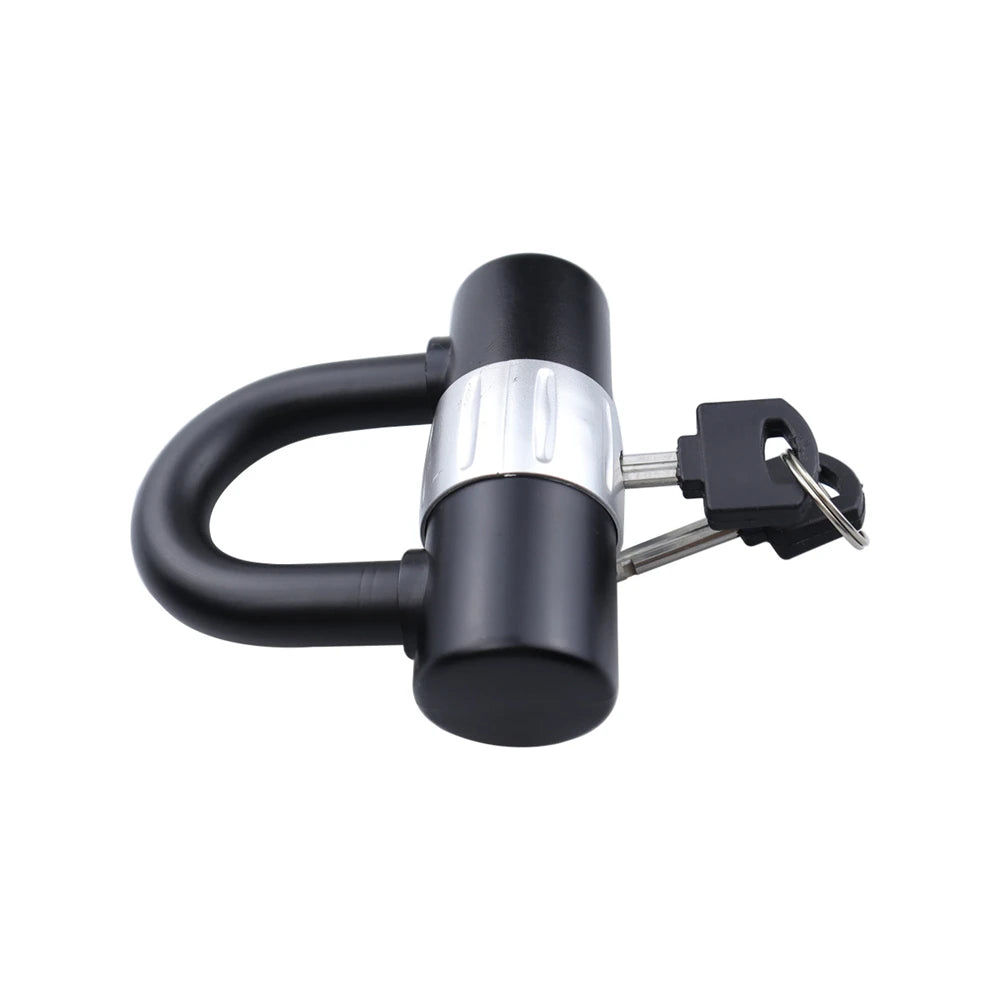 16mm Heavy Duty U Lock Motorcycle Lock Bicycle Lock Dics Lock with 2Keys Security for Moped Scooter Outdoors
