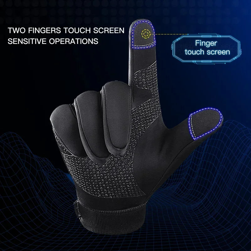Kyncilor Winter Motorcycle Riding Gloves for Men & Women Touchscreen Waterproof Fleece Sports Accessory Glove for Ski Hiking Run