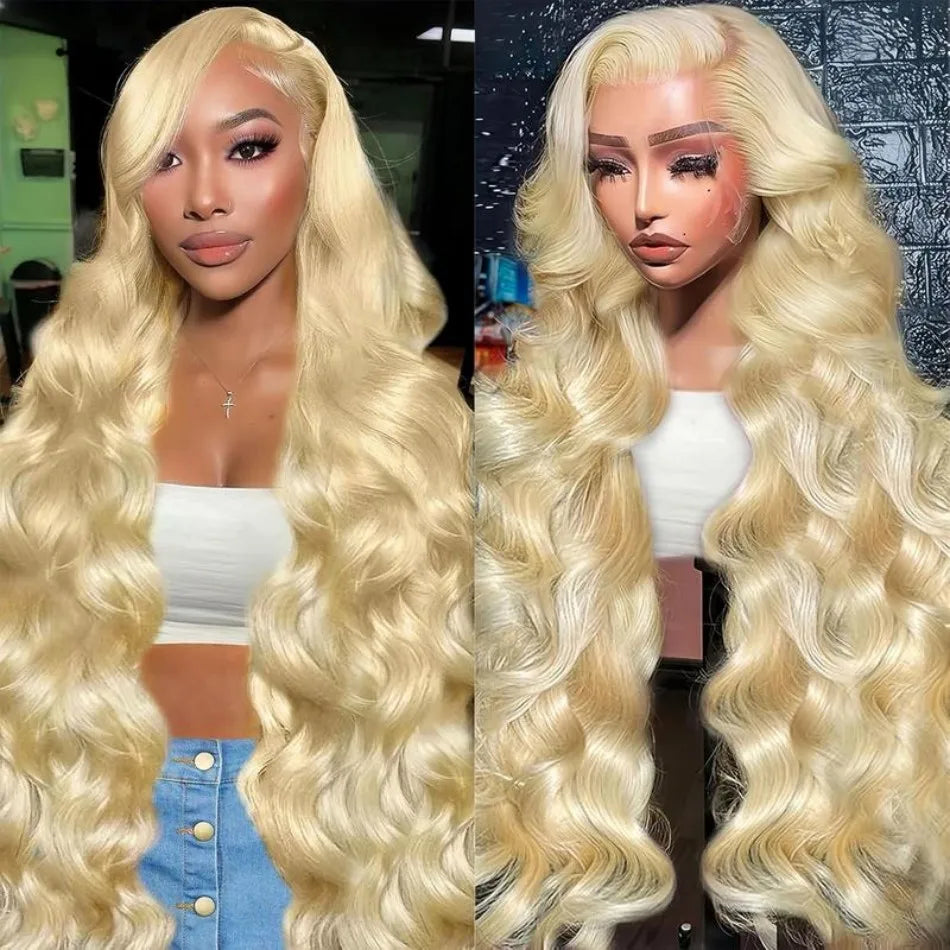 13X6 Body Wave Human Hair Wigs 100% Human Hair Quality Pre Plucked Brazilian Blonde Human Lace Front Wig 613 Hd Lace Frontal Wig