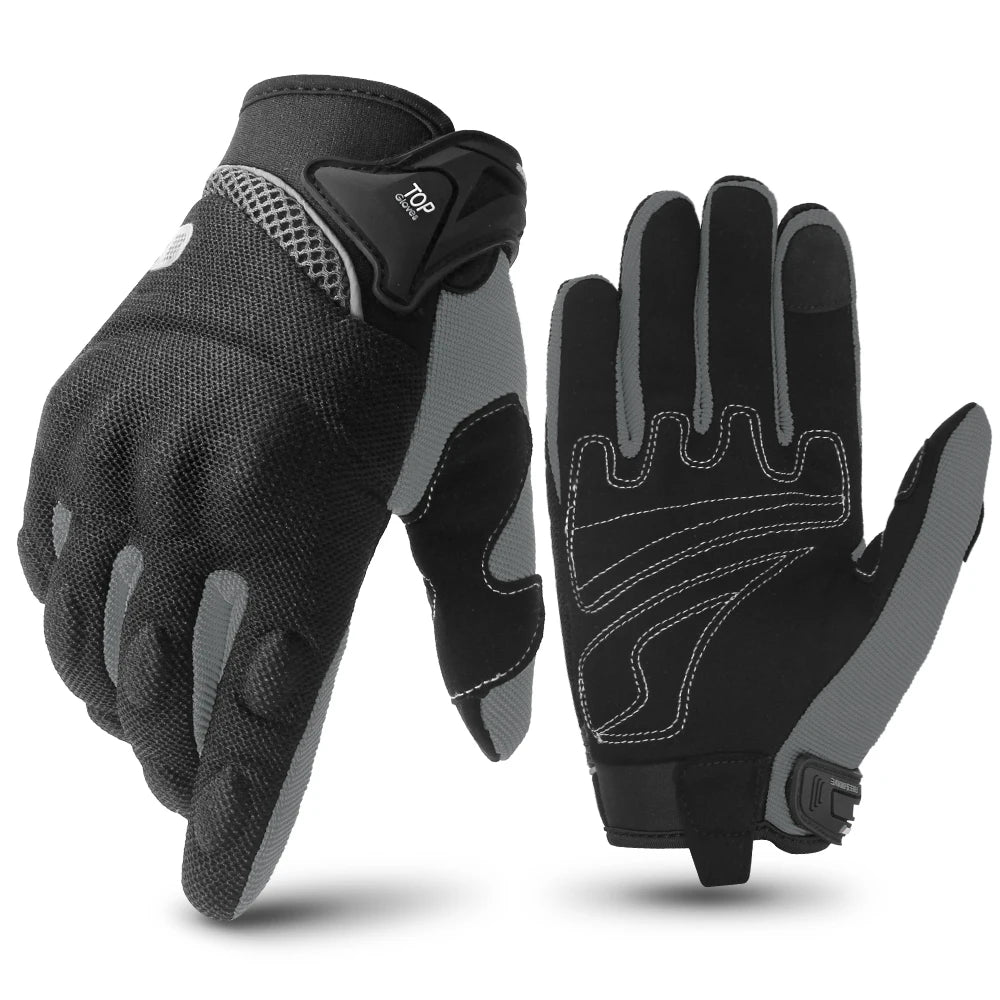 Summer Motorcycle Gloves Breathable Riding Gloves Hard Knuckle Touchscreen Motorbike Gloves For Dirt Bike Moto Full Finger Glove