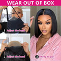 2026 new Short Straight Bob Wig, Glue-Free, Ready-to-Wear Real Hair Wig, Elastic Drawstring Upgraded Version