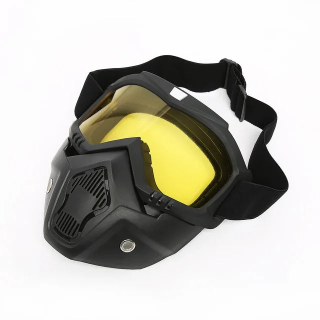 Cycling Dustproof Adjustable Motorcycle Goggles Breathable Full Face Protective Sunglasses Riding Outdoor Sport Windproof Mask
