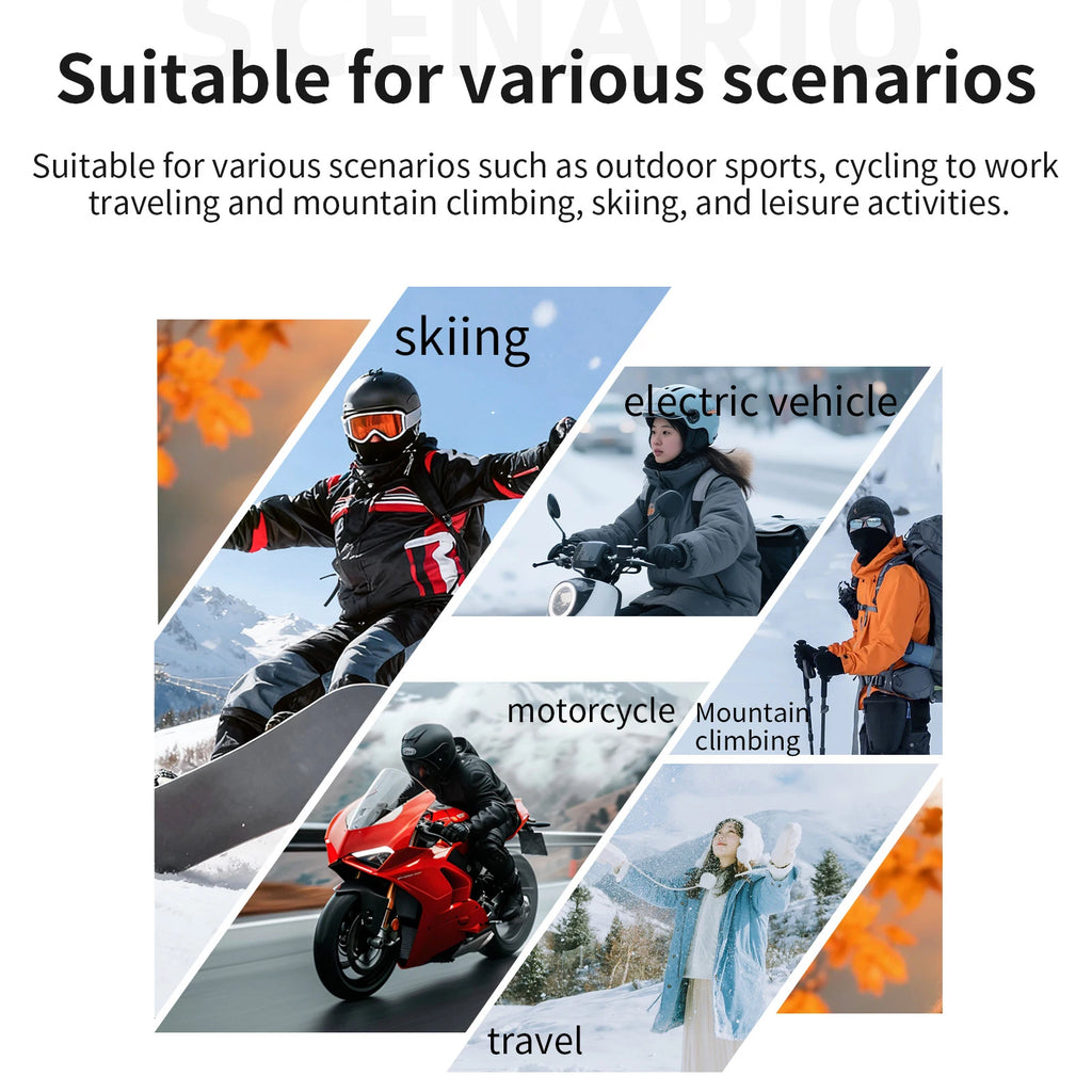 TOSUOD Winter Face Mask Cold-proof Warm Windproof Sweat Releasing Skiing Head Cover Cycling Skating Motorcycle Face Mask