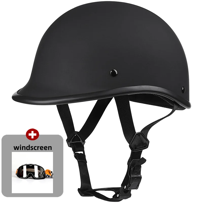 Motorcycle Half Helmet German Vintage Helmet Moto Motorcycle Open Face retro scooter half Helmet Biker Pilot Helmet