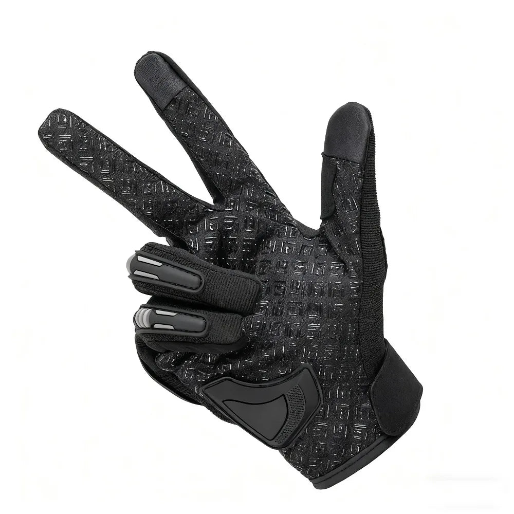 Summer Motorcycle Gloves Men Women Outdoor Breathable Anti-Slip Full Finger Gloves Touchscreen Protective Riding Gear for Racing