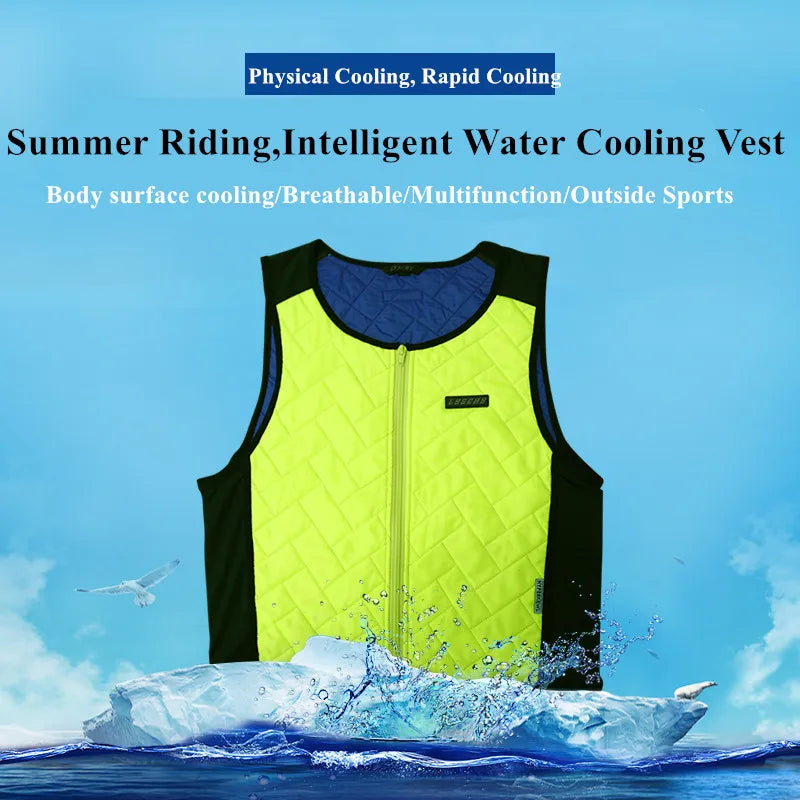 LYSCHY Summer Body Cooling Vest Motorcycle Jacket Men High Quality Motorbike Motocross Para Moto Rider Racing Vest Cool S 4XL