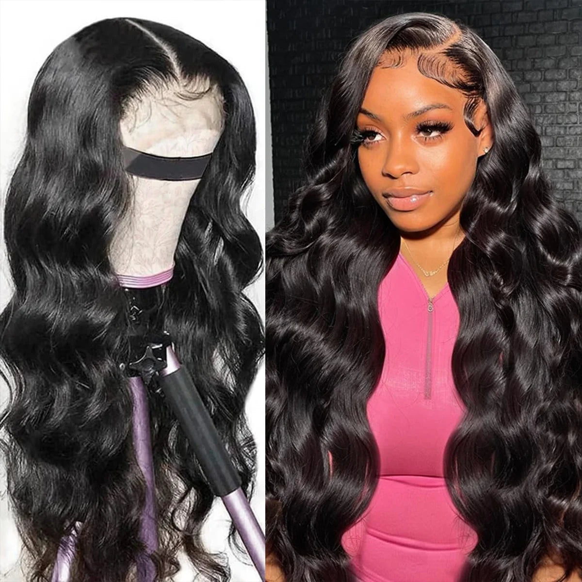 30 40 Inch Body Wave 13x6 HD Lace Frontal Wigs Brazilian Hair 13x4 Transparent Lace Front Human Hair Wigs for Women Pre Plucked