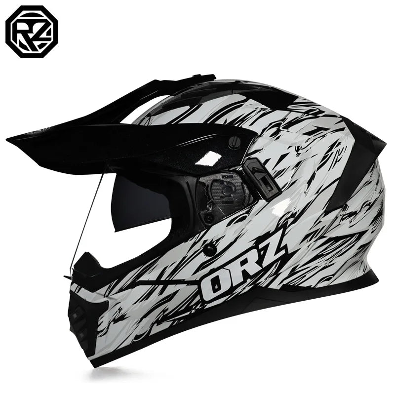ORZ Off-Road Motorcycle Helmet with Sunshield Moto-Cross Motocross Helmet Racing Moto DOT cascos