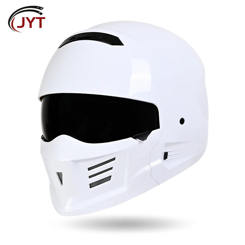 Scorpion Motorcycle Helmets ABS Retro Combination Full Face Helmet Built-in Lens Four Seasons Adult Men Women DOT Approved Moped