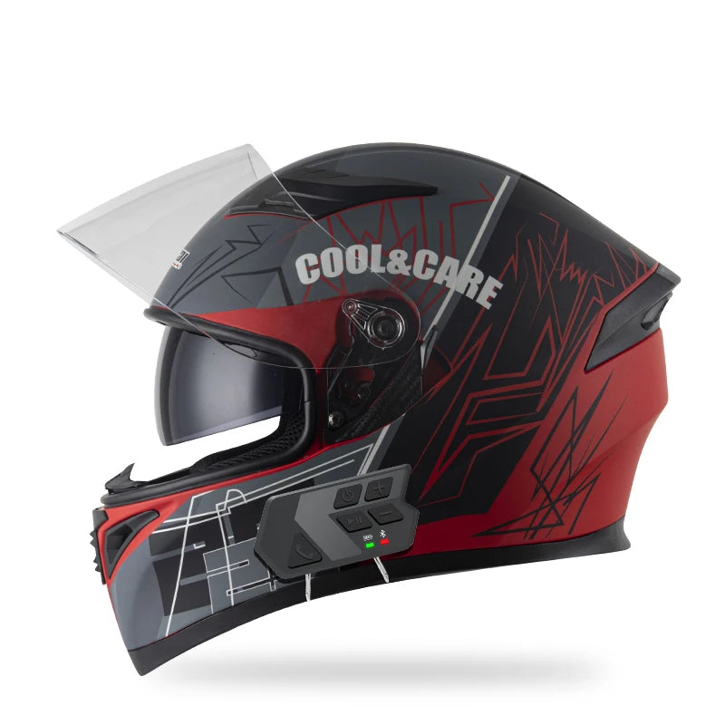 JieKai motorcycle helmet motocross full helmet with Bluetooth earphones for men women all season casco moto cascos para moto