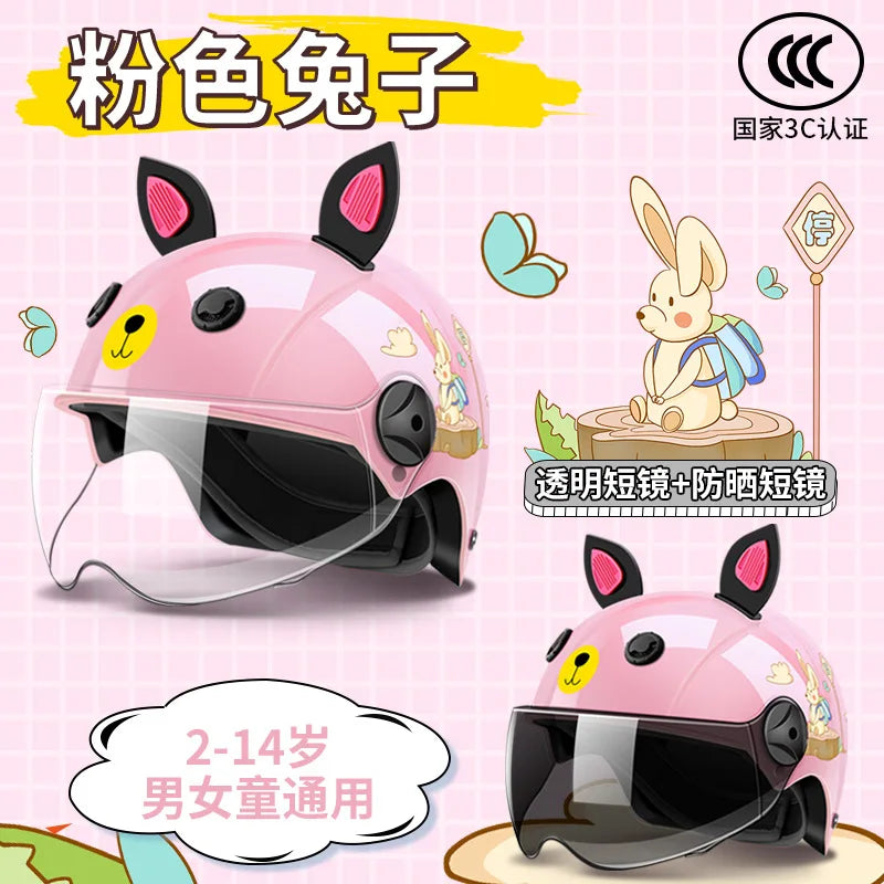 Kids Helmet for Electric Motorcycle Bike Children Safety Helmet for Boys Girls Toddler Summer Winter Half Helmet