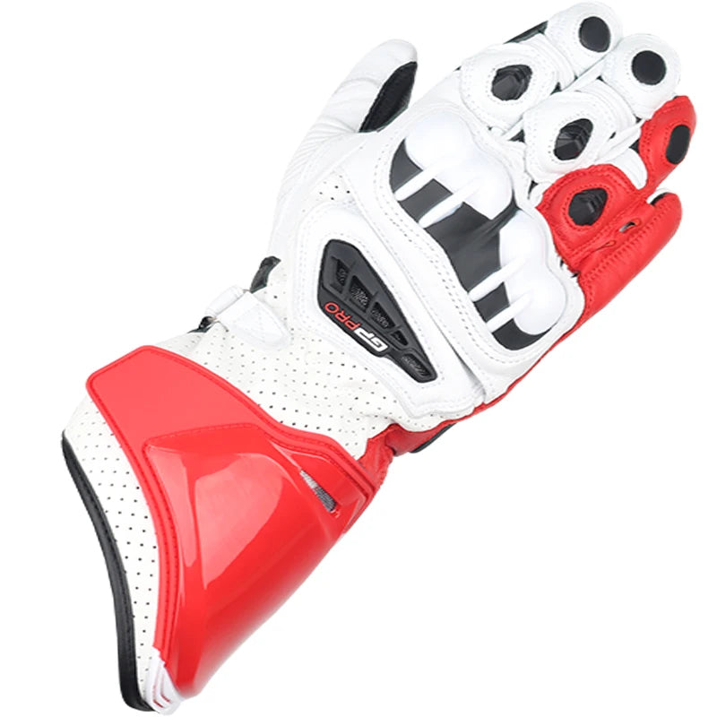 Two-X Gp Pro Motorcycle Leather Gloves Long Gloves Motorbike Moto Racing Leather Gloves All Sizes