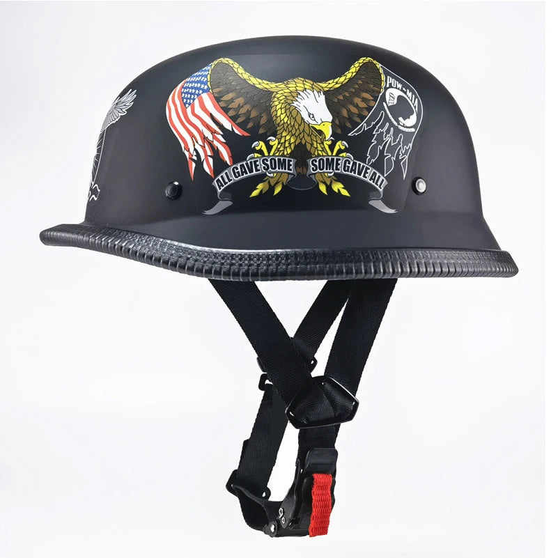 Motorcycle Helmet German Vintage Casco Moto Open Face Black Summer Retro Half Helmet Unisex Helmets Motorcycle Accessories