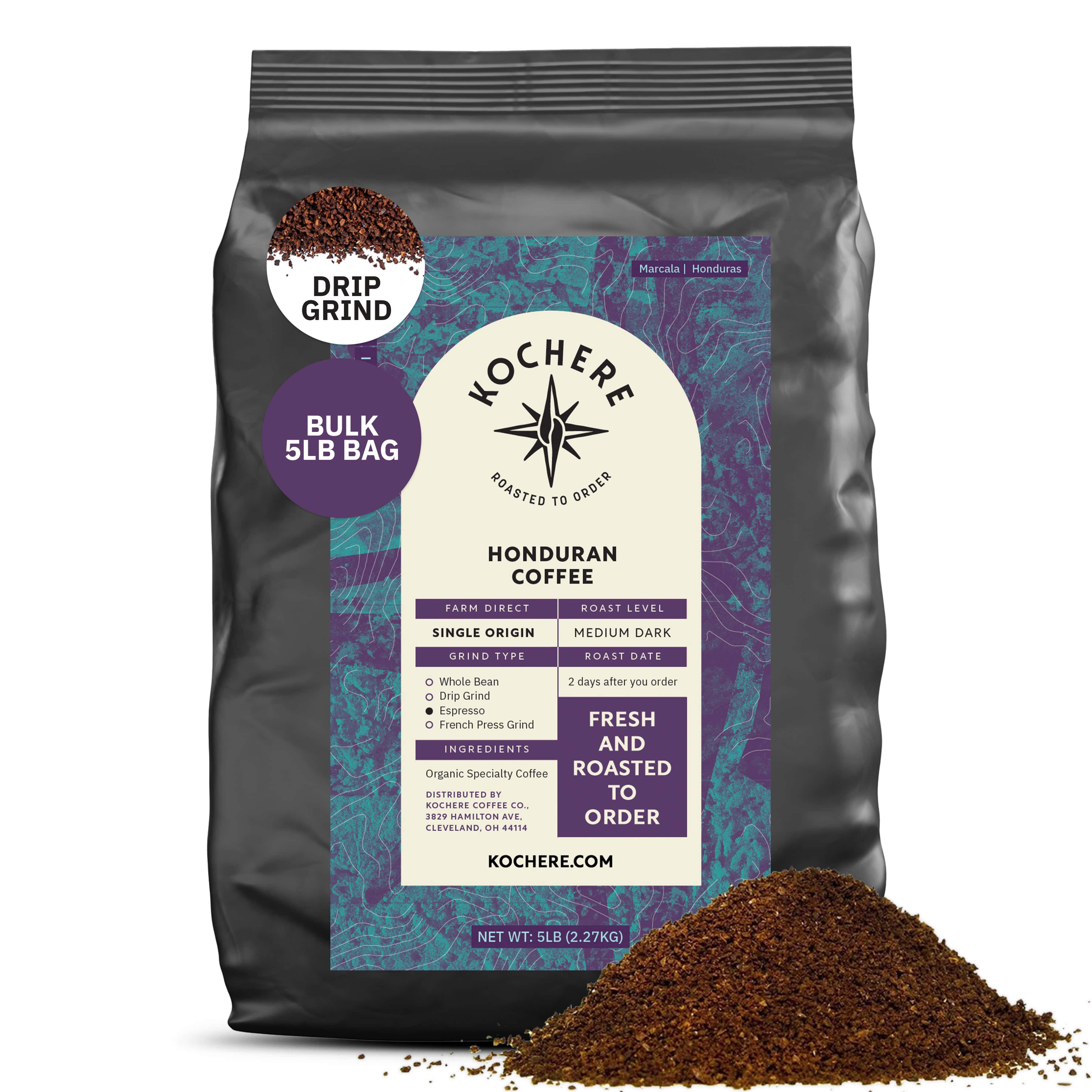 Kochere Coffee Honduran Marcala Organic Medium Roast - Caramel, Spice, Brown Sugar Notes