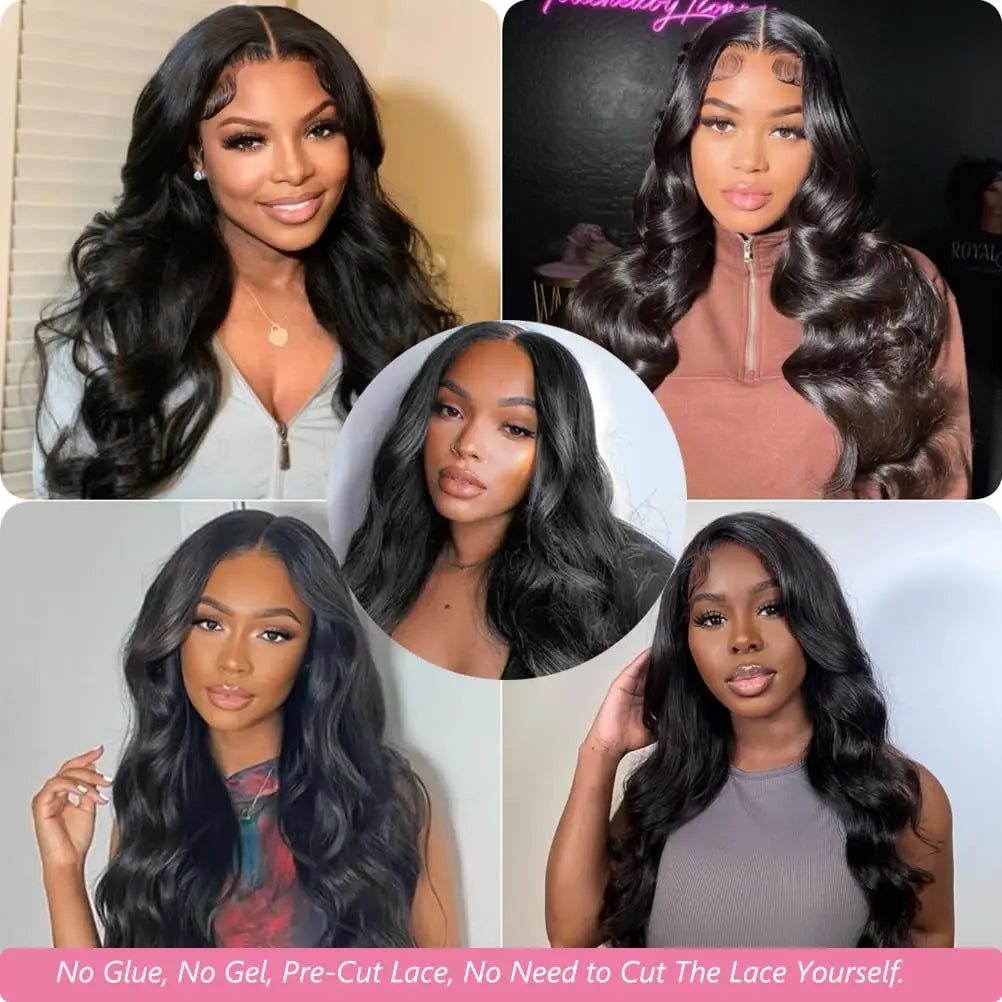 Body Wave Glueless Wig Human Hair 6x4 5x5 9x6 7x5 Lace Closure Wig Human Hair 13x4 13x6 360 Lace Frontal Wig 100% Human Hair