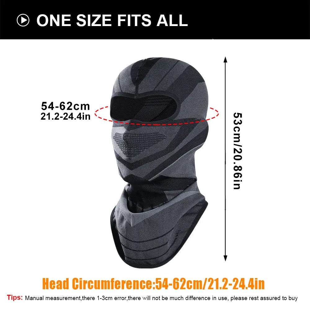 Motorcycle Balaclava Full Face Mask Breathable Moto Motorbike Cycling Hood Cap Windproof Ski Racing Riding Motocross Neck Warmer