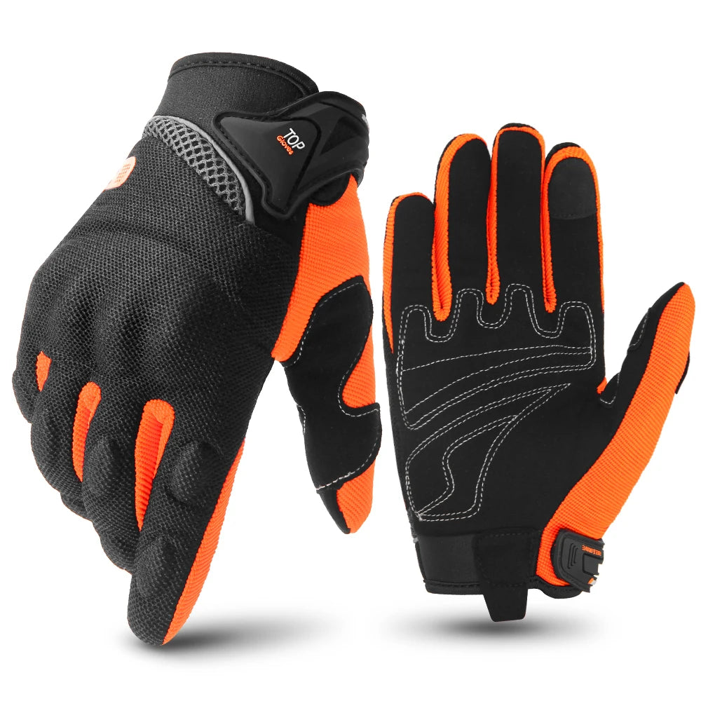 Summer Motorcycle Gloves Breathable Riding Gloves Hard Knuckle Touchscreen Motorbike Gloves For Dirt Bike Moto Full Finger Glove