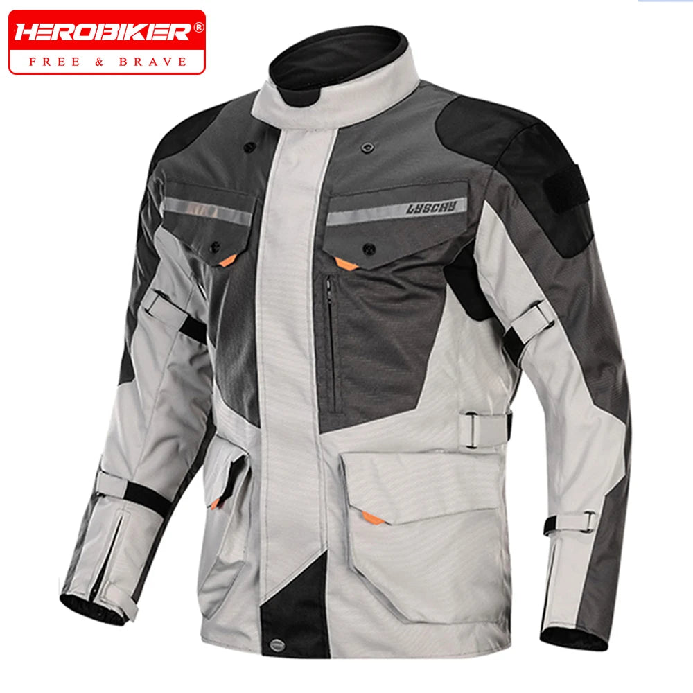 Winter Warm Motorcycle Jacket Pants Suit Waterproof Men Motorbike Riding Moto Jacket Protective Gear Armor Clothing