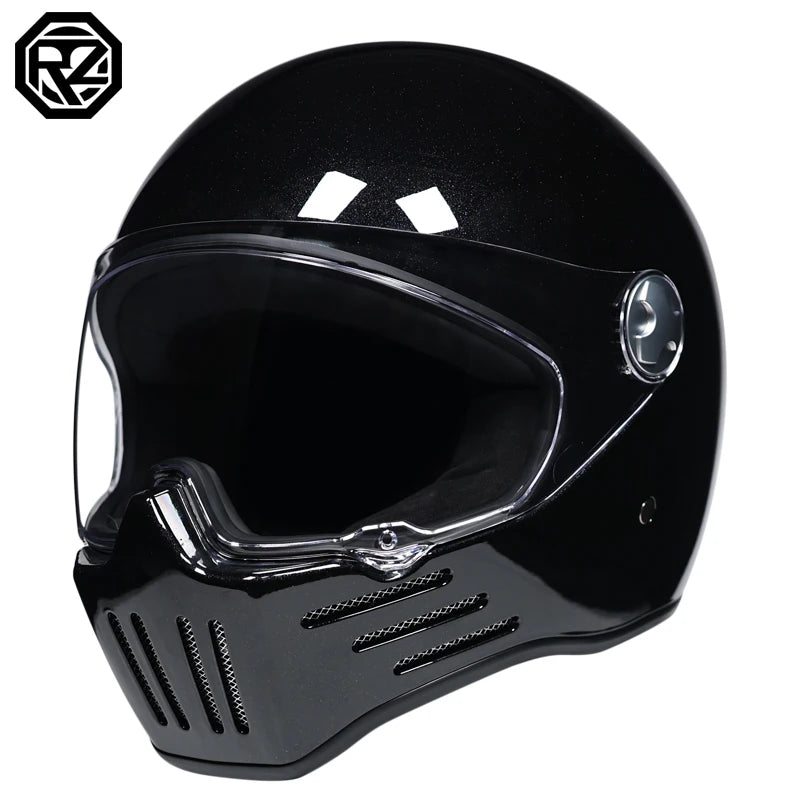 Retro motorcycle helmet ABS Light cruiser full coverage helmet for men and women DOT approved