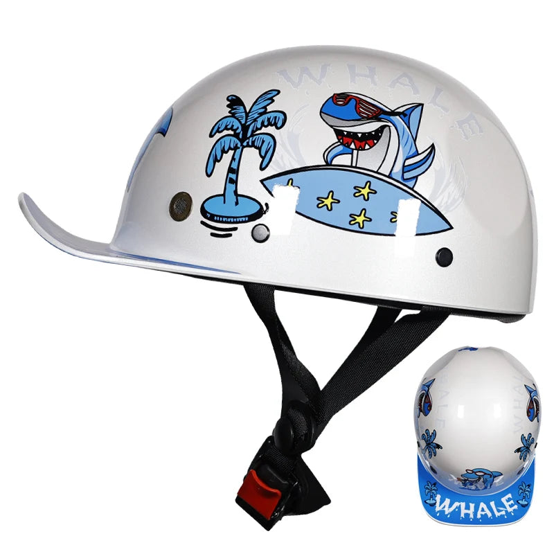 ORZ Children's Vintage Duck Tongue Baseball cap Helmet Skateboard Bike Half Helmet Electric Motorcycle Safety Helmet