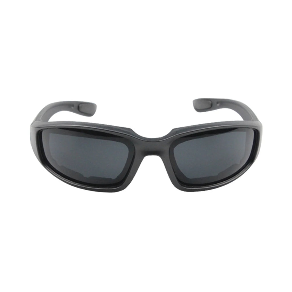 Motorcycle Riding Glasses Padding Goggles UV Protection Dustproof Windproof Sunglasses with Clear Smoke Yellow Lens Anti-glare