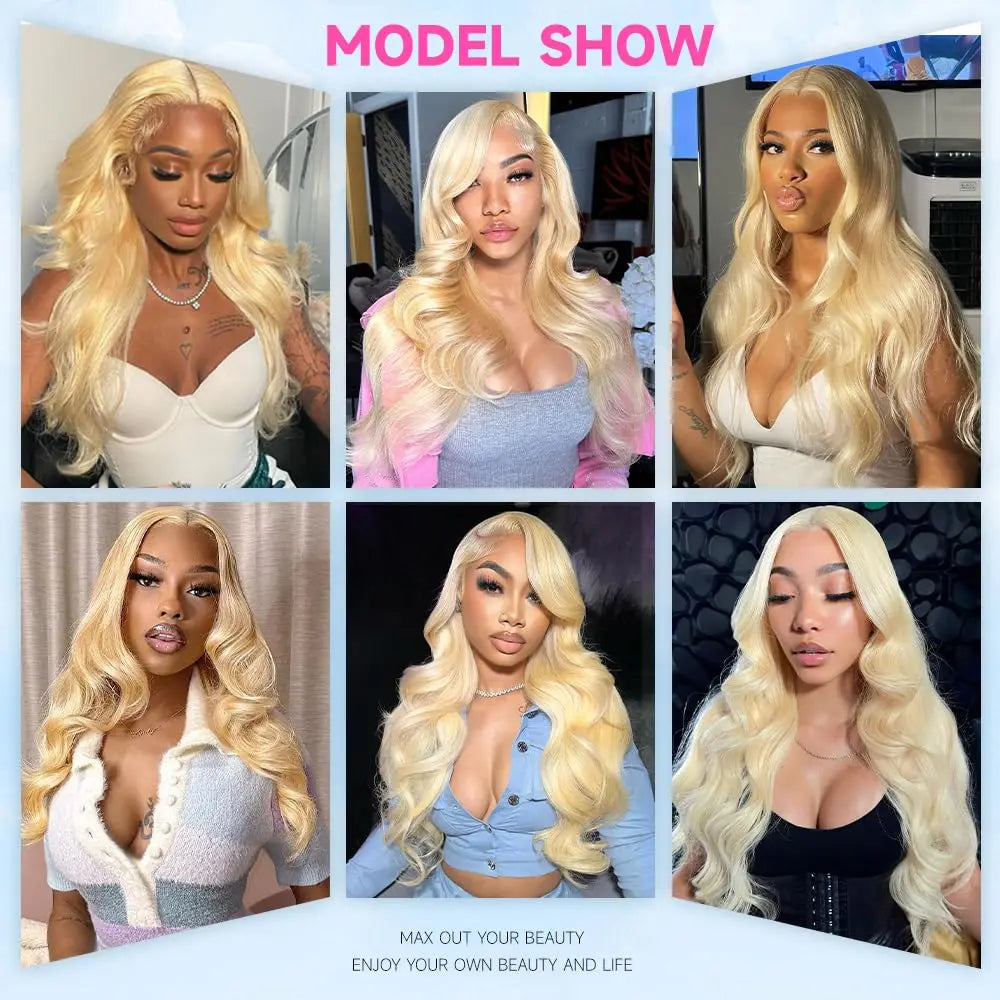40 Inch Blonde Body Wave Human Hair Wigs 613 Hd Lace Frontal Wig 13x6 Bone Straight Lace Front Wig Colored Human Hair