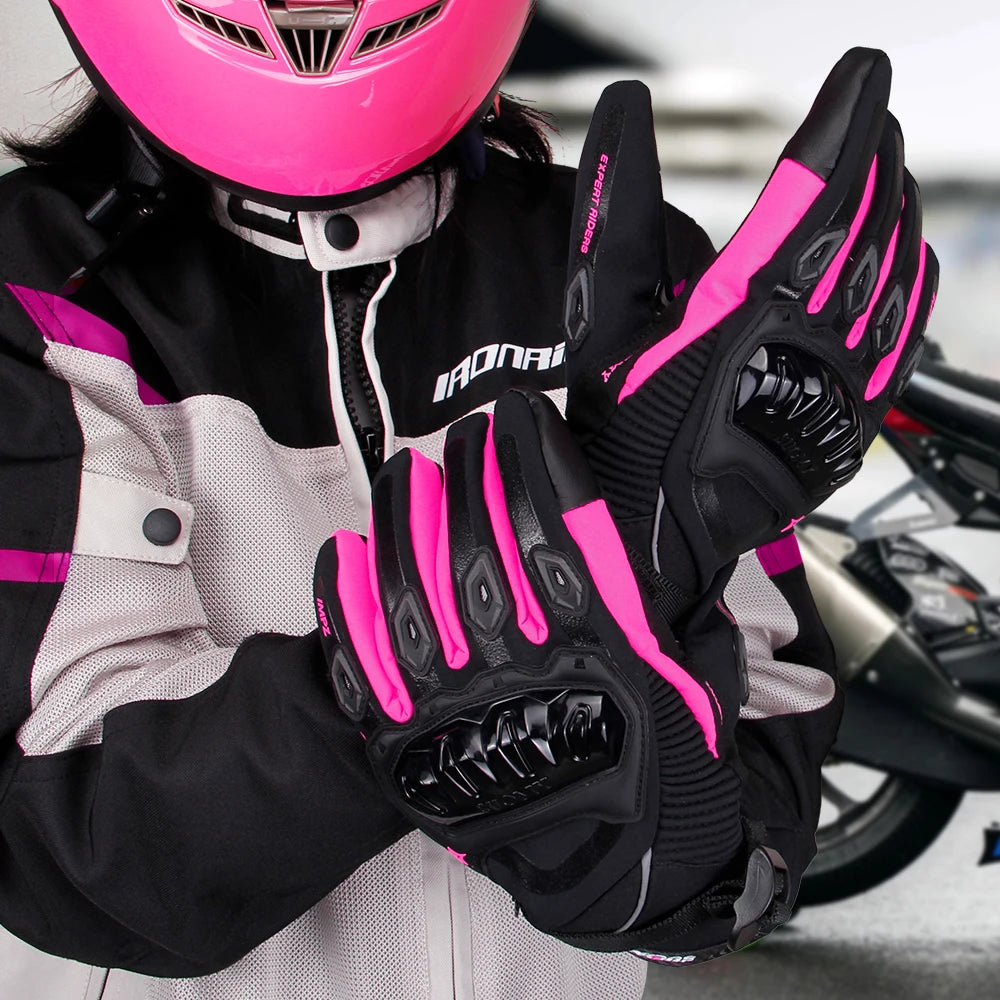 Women Winter Warm Motorcycle Gloves Anti Fall And Anti-collision Off-road Motorcycle Riding Gloves Touch Screen Waterproof Glove