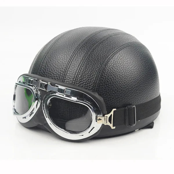 For Harley Adult Helmets Motorcycle Retro Half Cruise Helmet Motorcycle Scooter Helmet All season Vintage GERMAN Motorcycle Moto