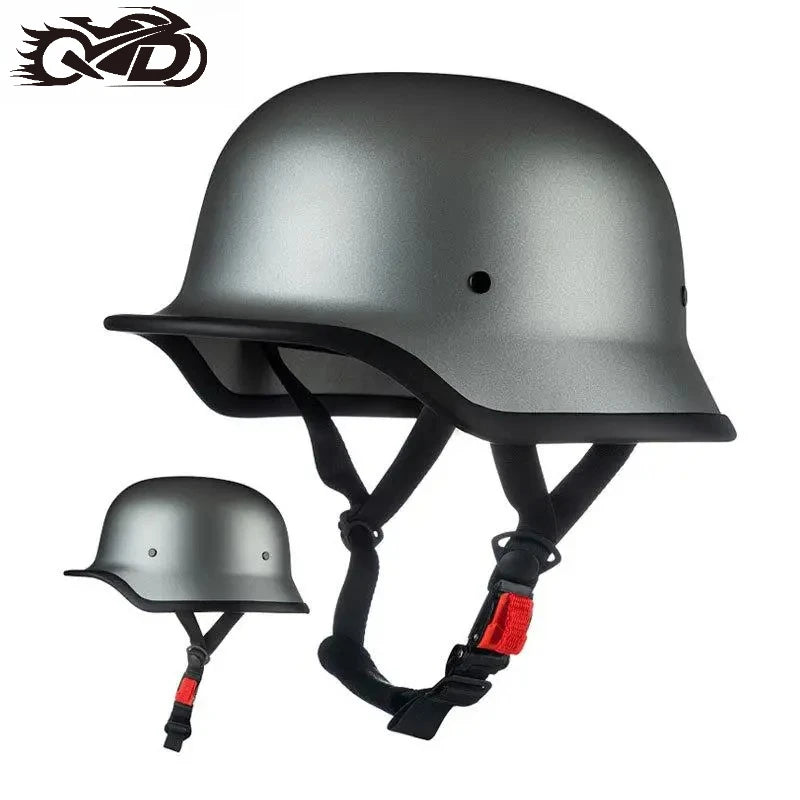 DOT Approved Motorcycle Helmet ABS Material Retro Moto Helmet Capacete De Moto Half Helmet Equipment German Tactical Vintage