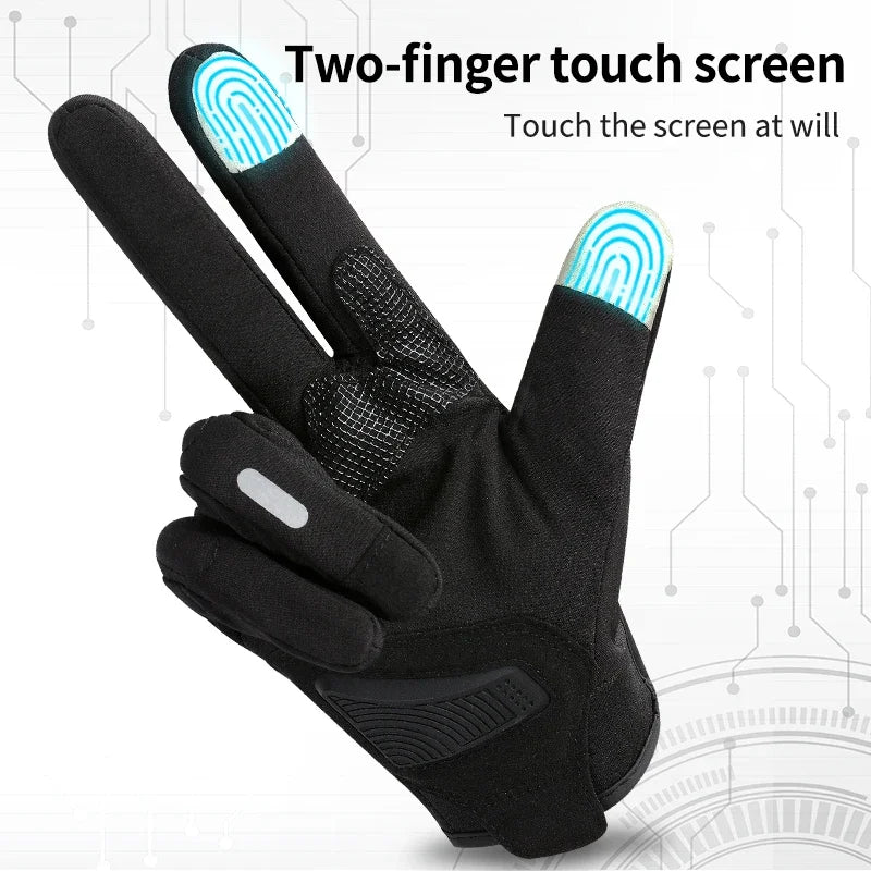 Autumn Winter Warm Windproof Men Women Ultra Thin SUOMY Motorcycle Riding Gloves Comfortable Anti-fall Black/Pink Moto Gloves