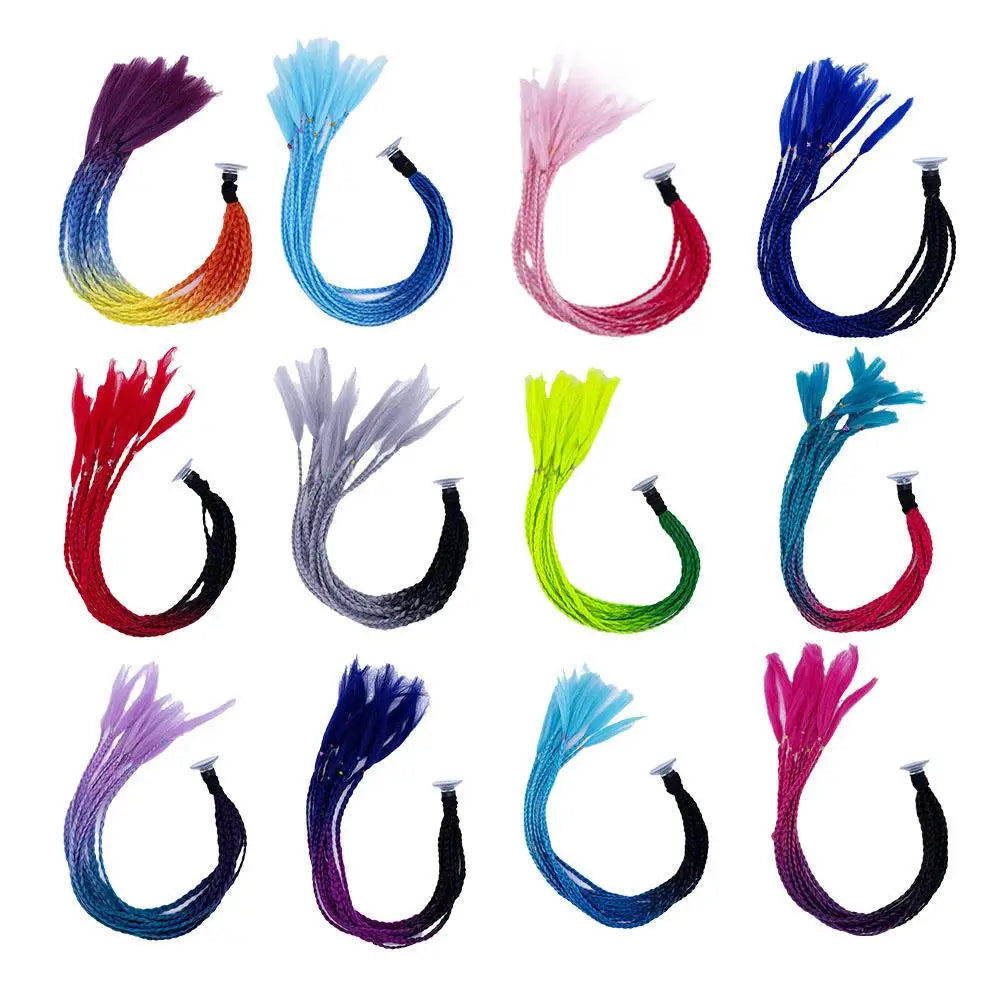Helmet Braids Pigtails Motorcycle Helmet Braid Ponytail Motorbike Riding Helmet Pigtails Braids For Women Men Children