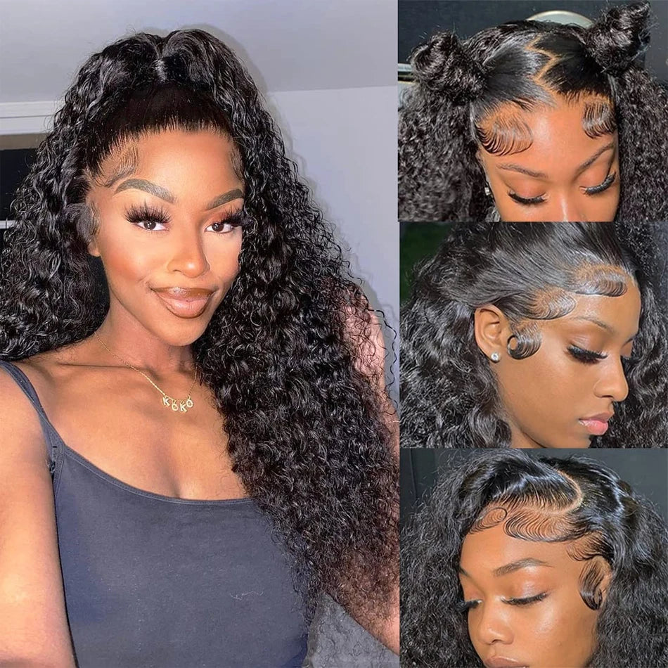 20-42 Inch 250% 13x4 Density Lace Front Wigs Deep Wave Wig Brazilian Virgin Human Hair Wigs 13x6 Lace Closure Wig ForWomen