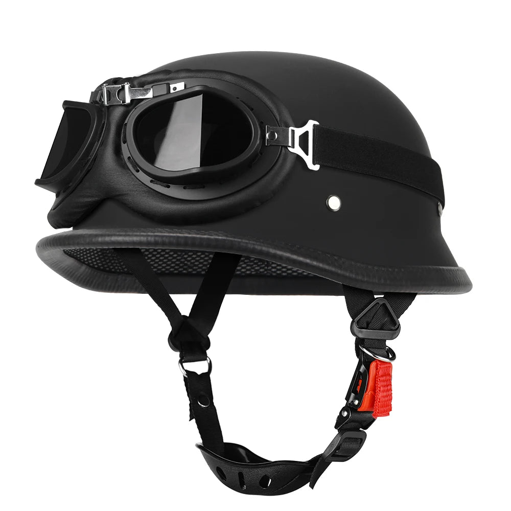 DOT Certification Motorcycle Half Helmet Vintage Fashion Motorbike Helmet Anti Fall And Sun Cap Moto Riding Safety Helmets S-2XL