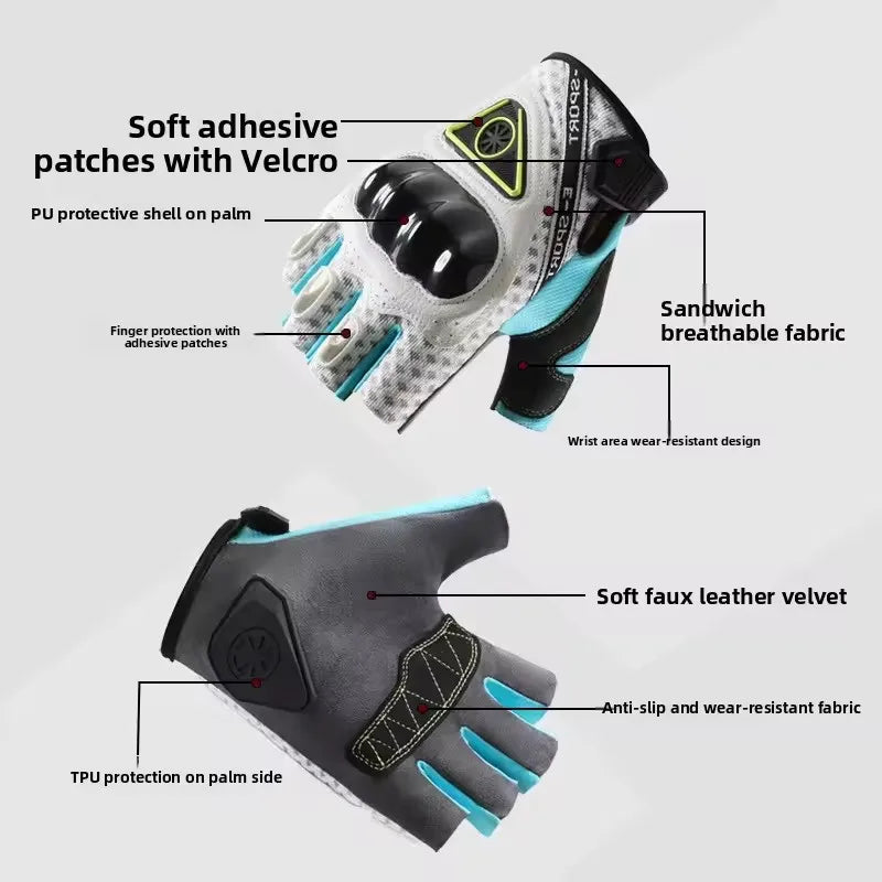 Motorcycle Protective Gloves for Unisex Breathable Anti Slip Touch Screen Gloves Outdoor Off-road Riding Wear-resistant Gloves