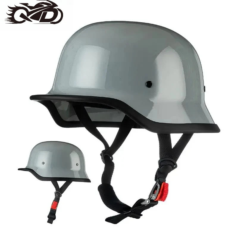 DOT Approved Motorcycle Helmet ABS Material Retro Moto Helmet Capacete De Moto Half Helmet Equipment German Tactical Vintage