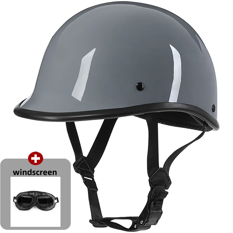Motorcycle Half Helmet German Vintage Helmet Moto Motorcycle Open Face retro scooter half Helmet Biker Pilot Helmet