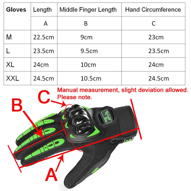 Protecting joints Black Motorcycle Gloves Blue Guantes Waterproof Touch Screen Full Finger Leather Anti-fall Moto Non-slip