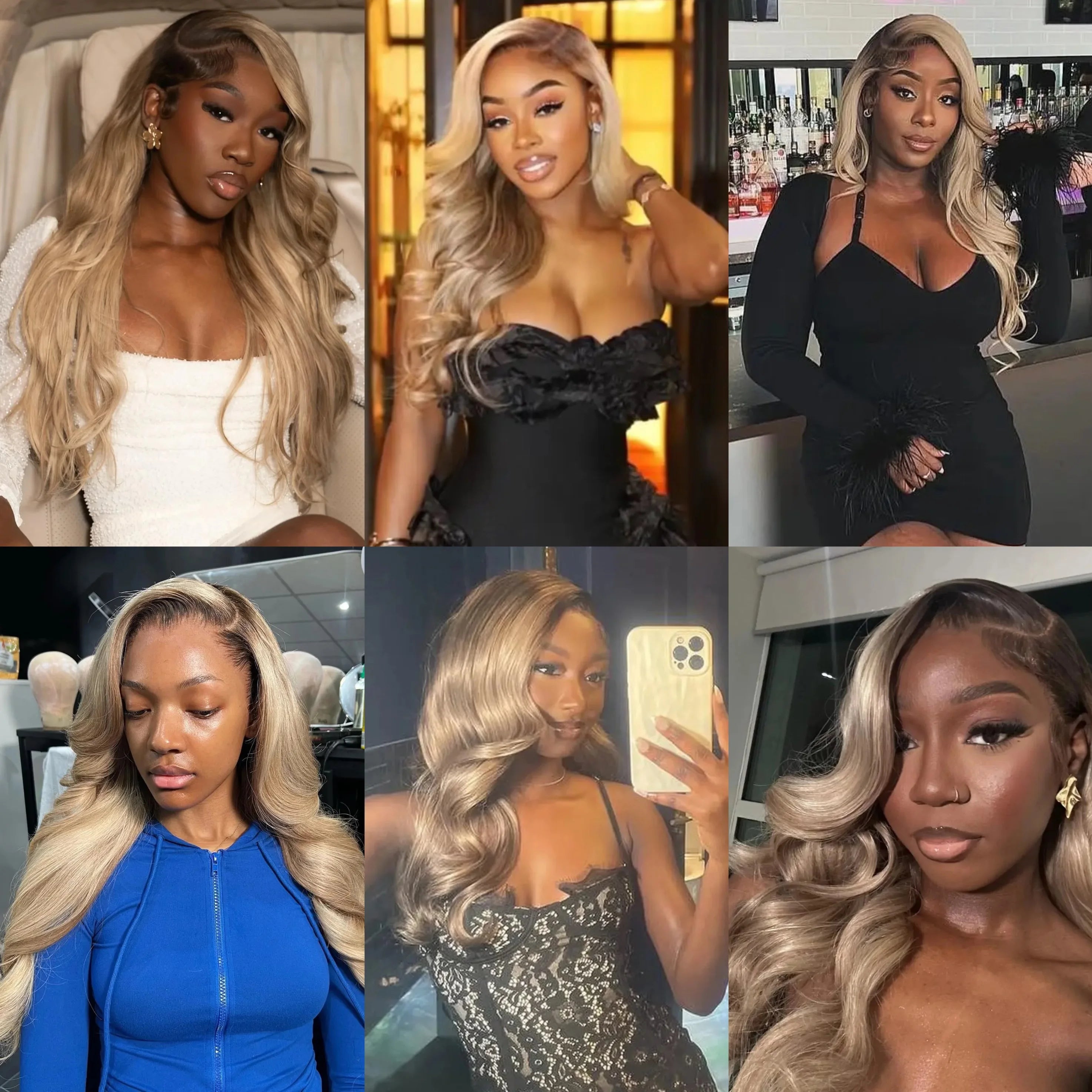 13x6 Ombre Blonde With Root Colored Lace Front Wigs For Women Human Hair Body Wave Ombre Ash Blonde Lace Frontal Wig