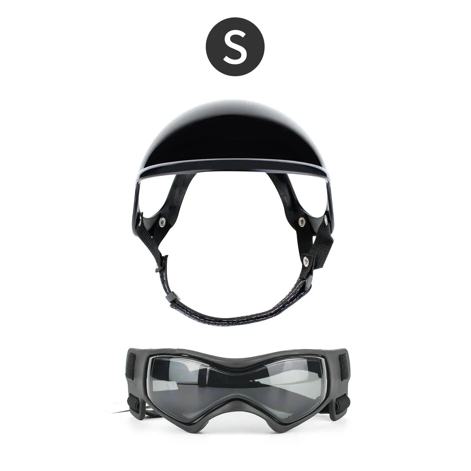 ATUBAN Dog Helmet and Goggles-UV Protection Doggy Sunglasses Dog Glasses Pet Hat Motorcycle Helmets Protection for Puppy Riding