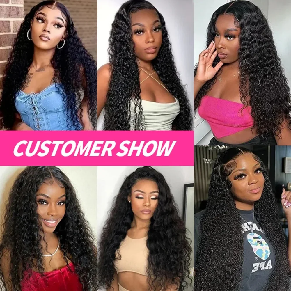 200 Density Long Curly Brazilian Hair Wig For Women 16-32 Inch V Part Wig Human Hair Natural Black Curly V Shape Wig Hair Wigs