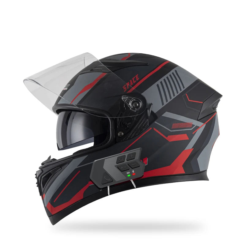 JieKai motorcycle helmet motocross full helmet with Bluetooth earphones for men women all season casco moto cascos para moto
