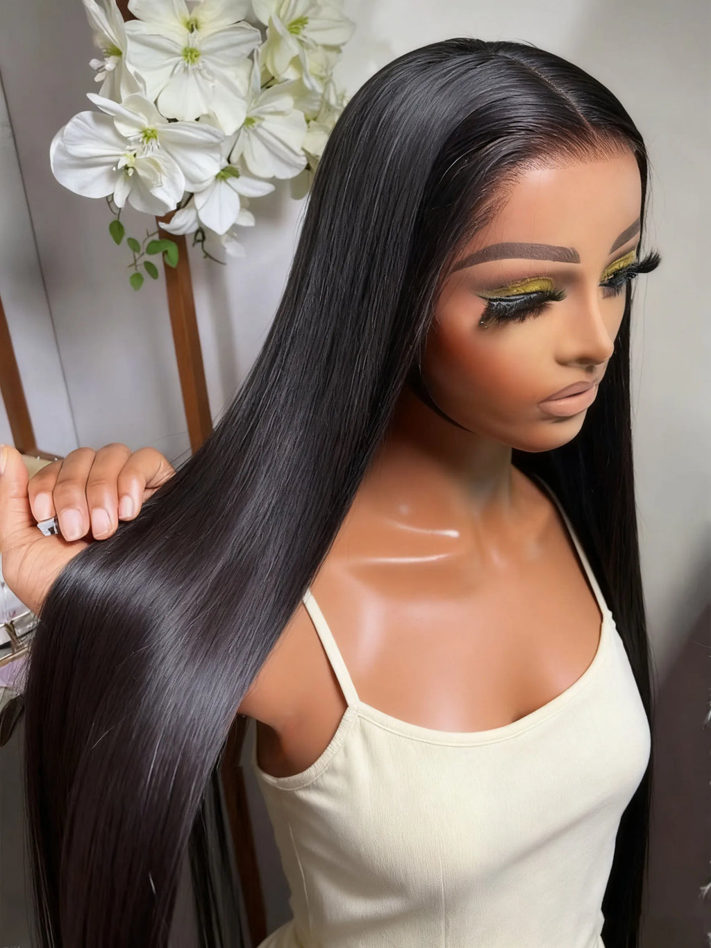 Lakeisha Wigs Human Hair Brazilian 13x6 Bone Straight HD Lace Frontal Wig Preplucked Lace Front With Baby Hair For Black Women