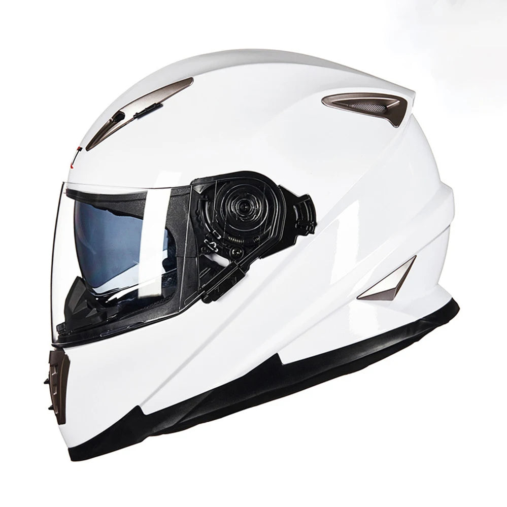 Full Face Motorcycle Helmet Men Women DOT Winter Safety Anti-Fog Waterproof Dual Lens Riding Motorbike Helmet Casco Motocross