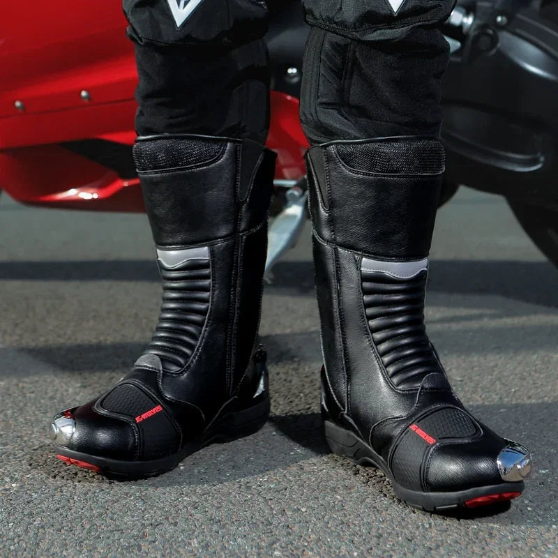 Motorcycle Boots Mid-Calf Long High Ankle Professional Motocross Off-Road Racing Moto Rider Protective Shoes Men Woman